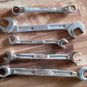 5 Miscellaneous Used Preowned Snap On Wrenches Of Various Sizes